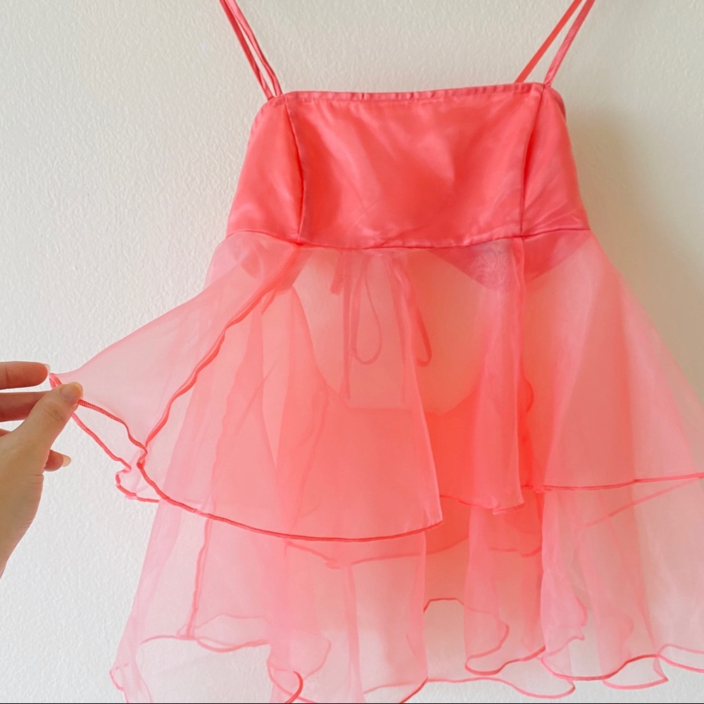 UO Sheer Ruffled Blouse